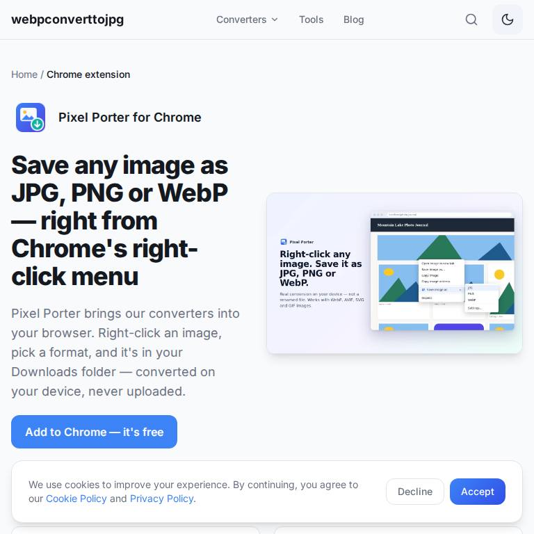 Pixel Porter for Chrome