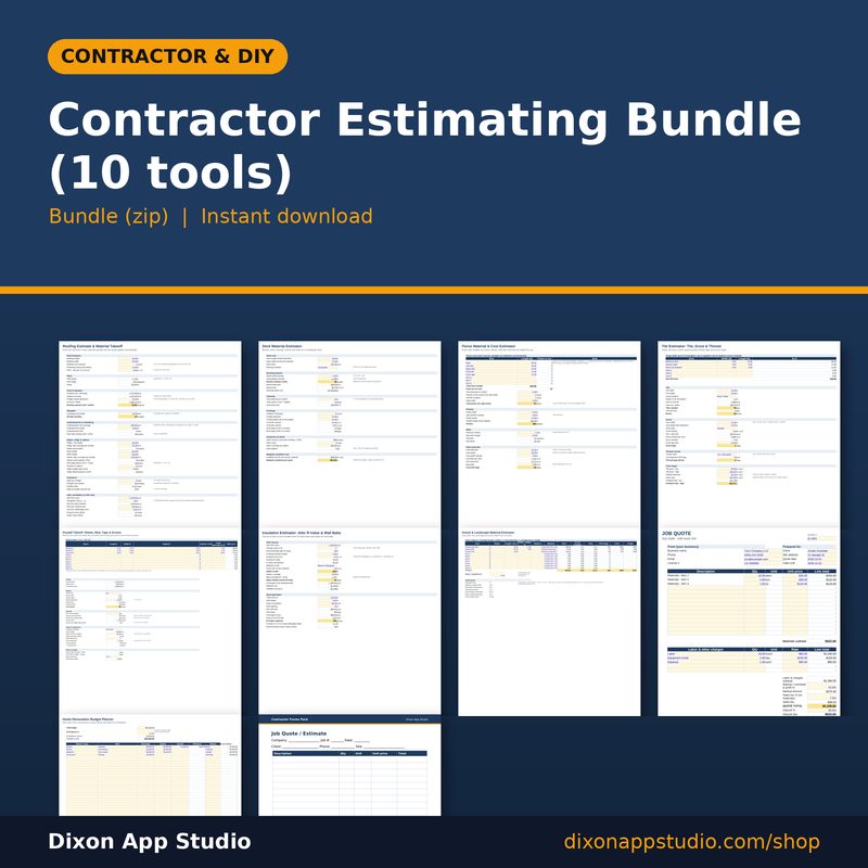 Contractor Estimating Bundle (10 tools) preview