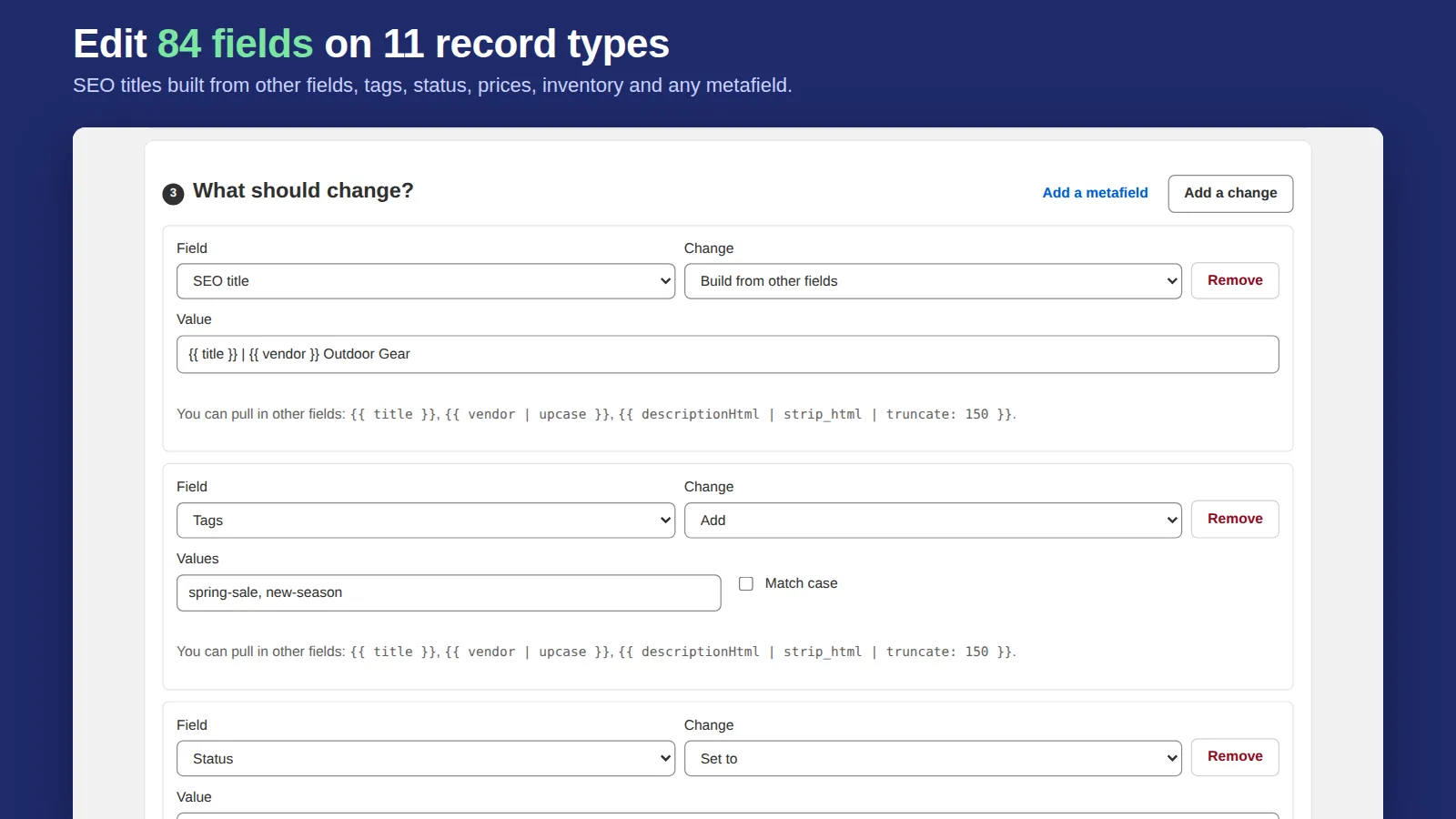How to bulk edit variants in Shopify: prices, SKUs, weights and more