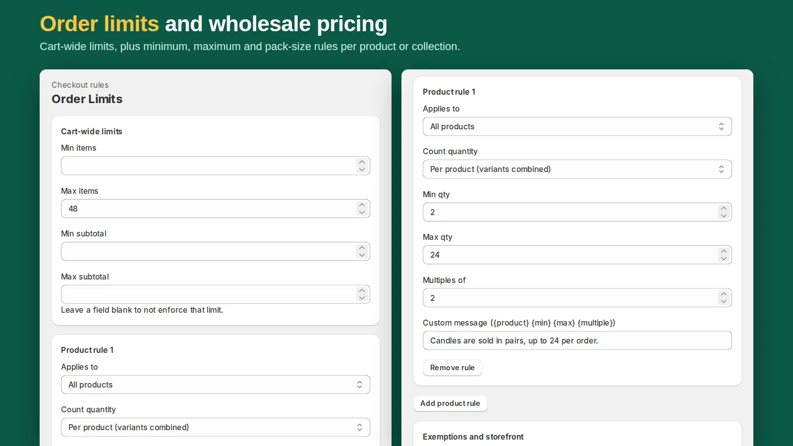 How to sell in packs or multiples on Shopify